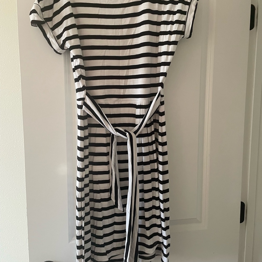Black and White Striped Dress